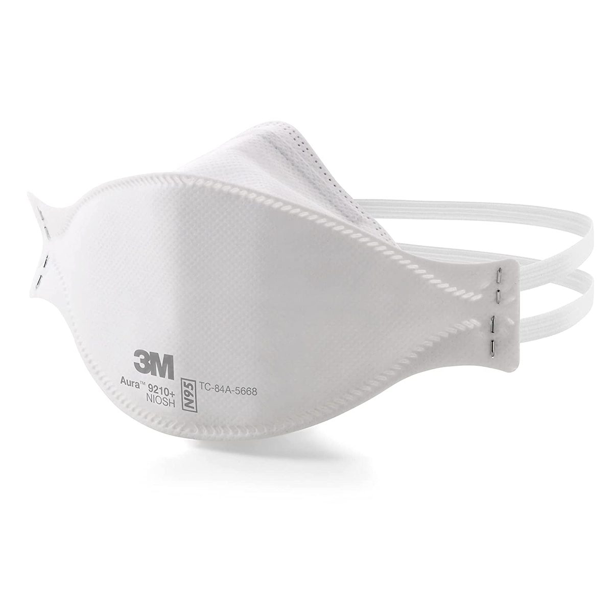3M Aura 颗粒物呼吸器 9210+，N95，一次性，烟雾，研磨，砂光，锯切，清扫，防尘，装订平折，20/包