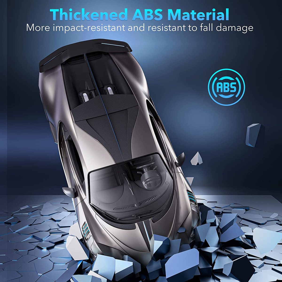 MIEBELY 遥控车，Bugatti Divo 1/12 比例遥控车 12 公里/小时，2.4Ghz 许可模型车 7.4V 900mAh 玩具车头灯成人男孩女孩 6-12 岁生日创意礼物