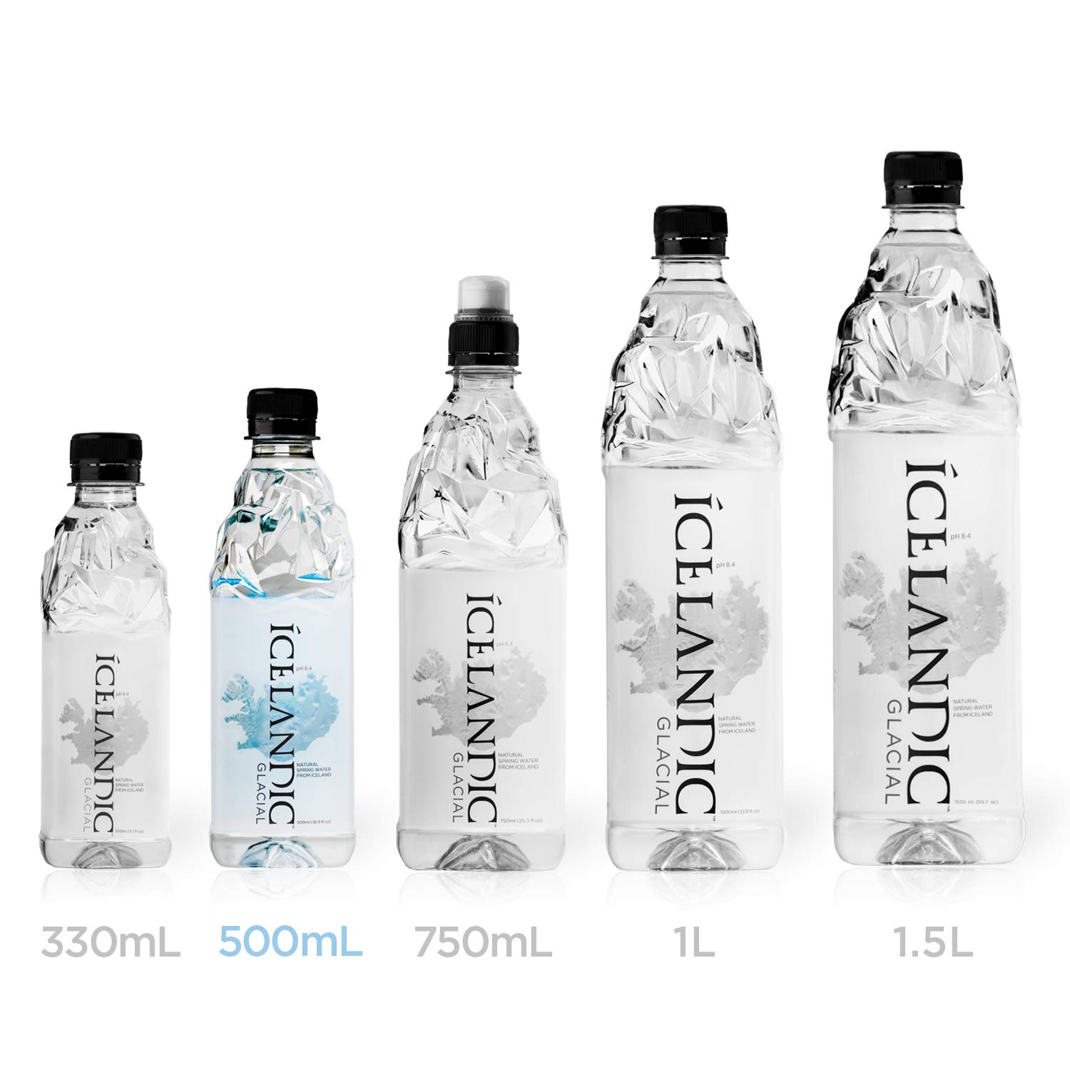 冰岛冰川天然泉水碱性水，16.9 Fl Oz（24包）