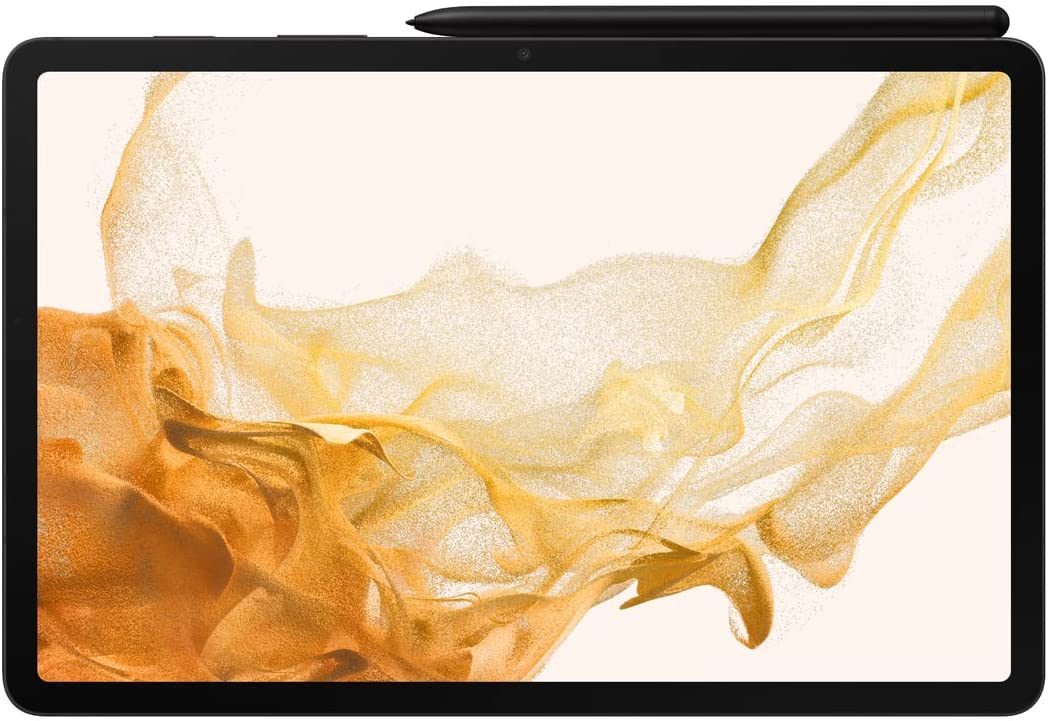 三星 Galaxy Tab S8 11 英寸 256GB WiFi 6E Android 平板电脑带大 LCD 屏幕，持久耐用的电池，随附 S Pen，超广角摄像头，美国版，石墨色
