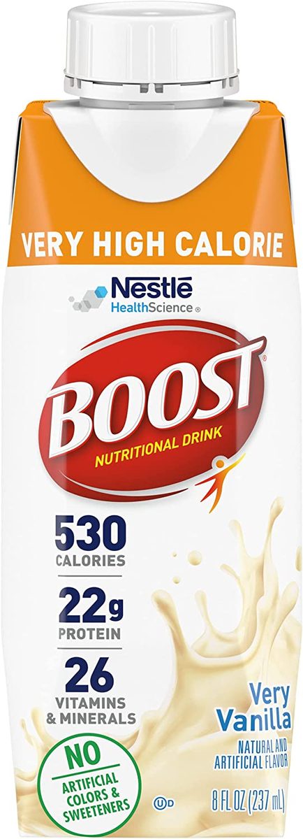 BOOST 高热量营养饮料，非常香草味，8 液体盎司（24 包）