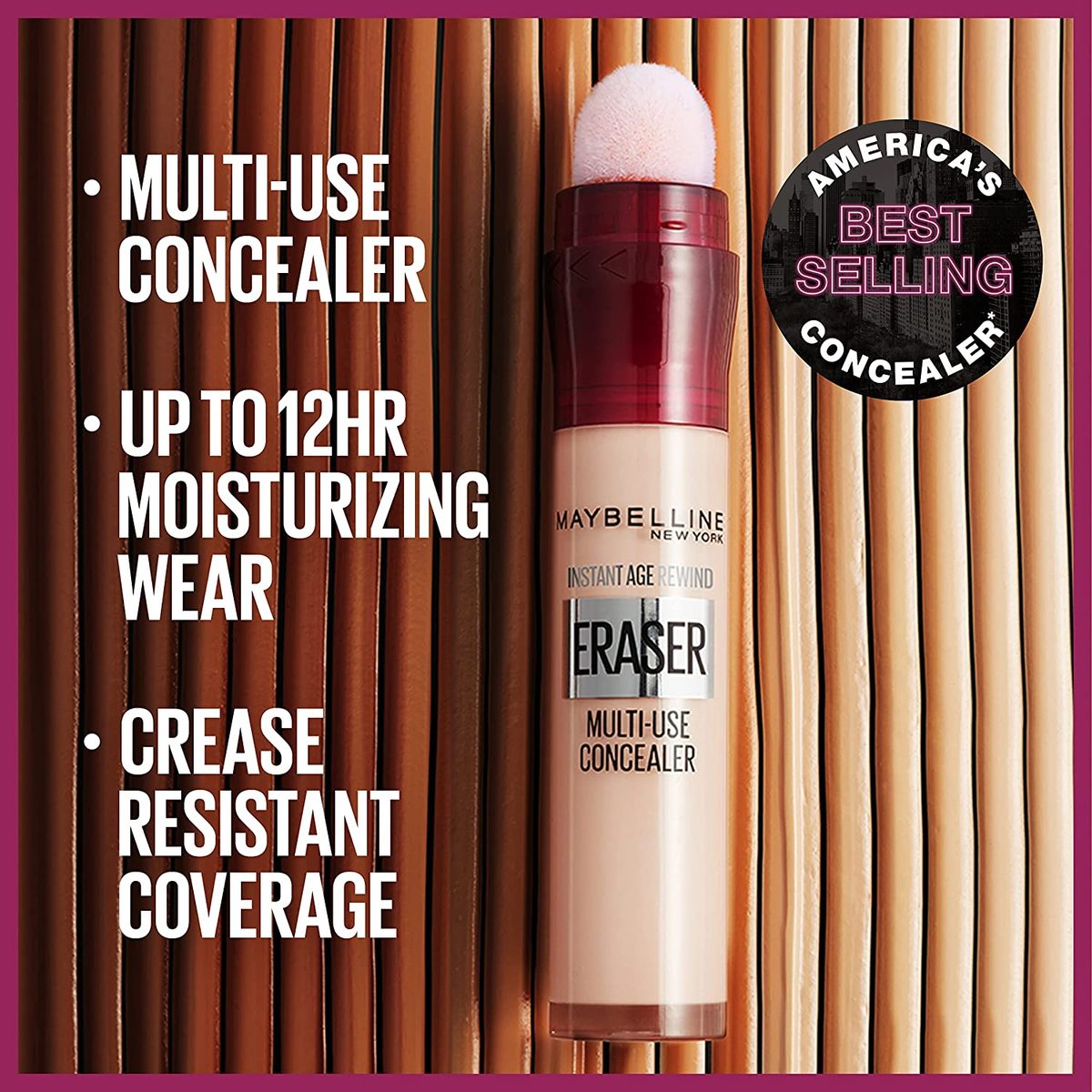 Maybelline Instant Age Rewind Eraser 黑眼圈治疗多用途遮瑕膏，110，1 件（包装可能有所不同）