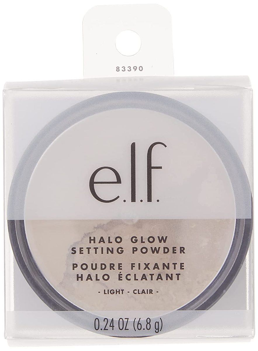 elf，Halo Glow 定妆粉，丝滑，轻盈，模糊，抚平，缩小毛孔和细纹，打造柔焦效果，轻盈，半哑光效果，0.24 盎司