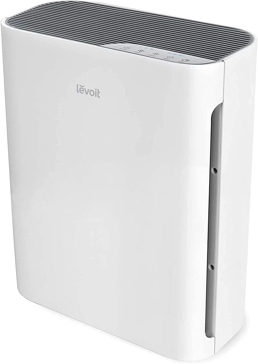 LEVOIT 家用大房间空气净化器，H13 True HEPA 过滤器清洁剂，带可水洗过滤器，适用于过敏、烟雾、灰尘、花粉，卧室静音除臭剂，宠物毛发去除剂，Vital 100，白色
