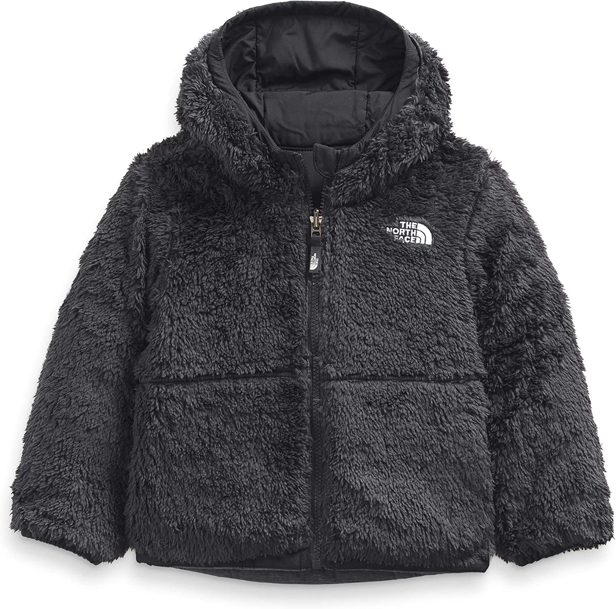 THE NORTH FACE 幼儿两面穿 Mount Chimbo 全拉链连帽夹克，沥青灰色混色，3 件