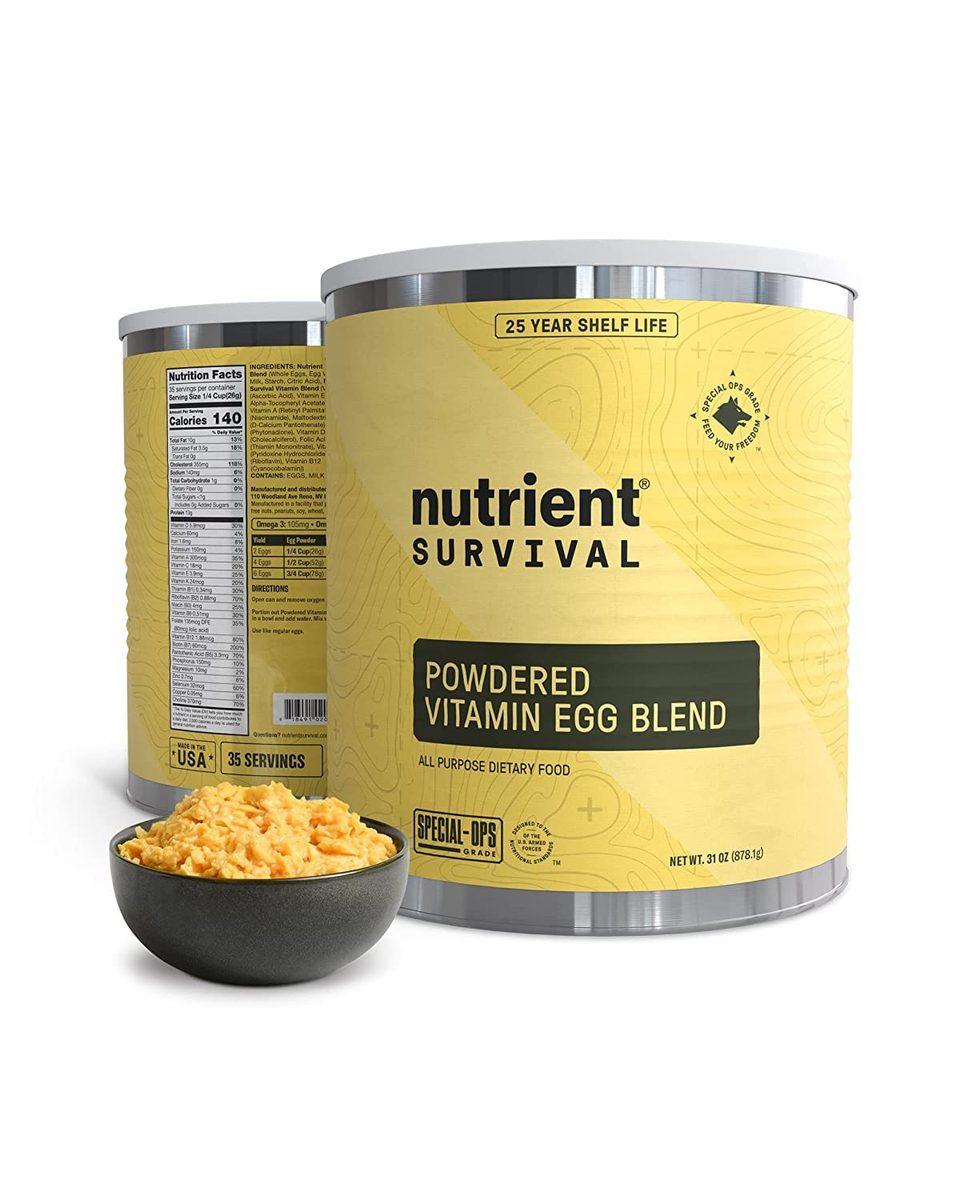 Nutrient Survival Essentials 维生素奶粉、维生素黄油粉、Powdeeze 干燥准备用品和 Emerghelf 稳定期长达 25 年