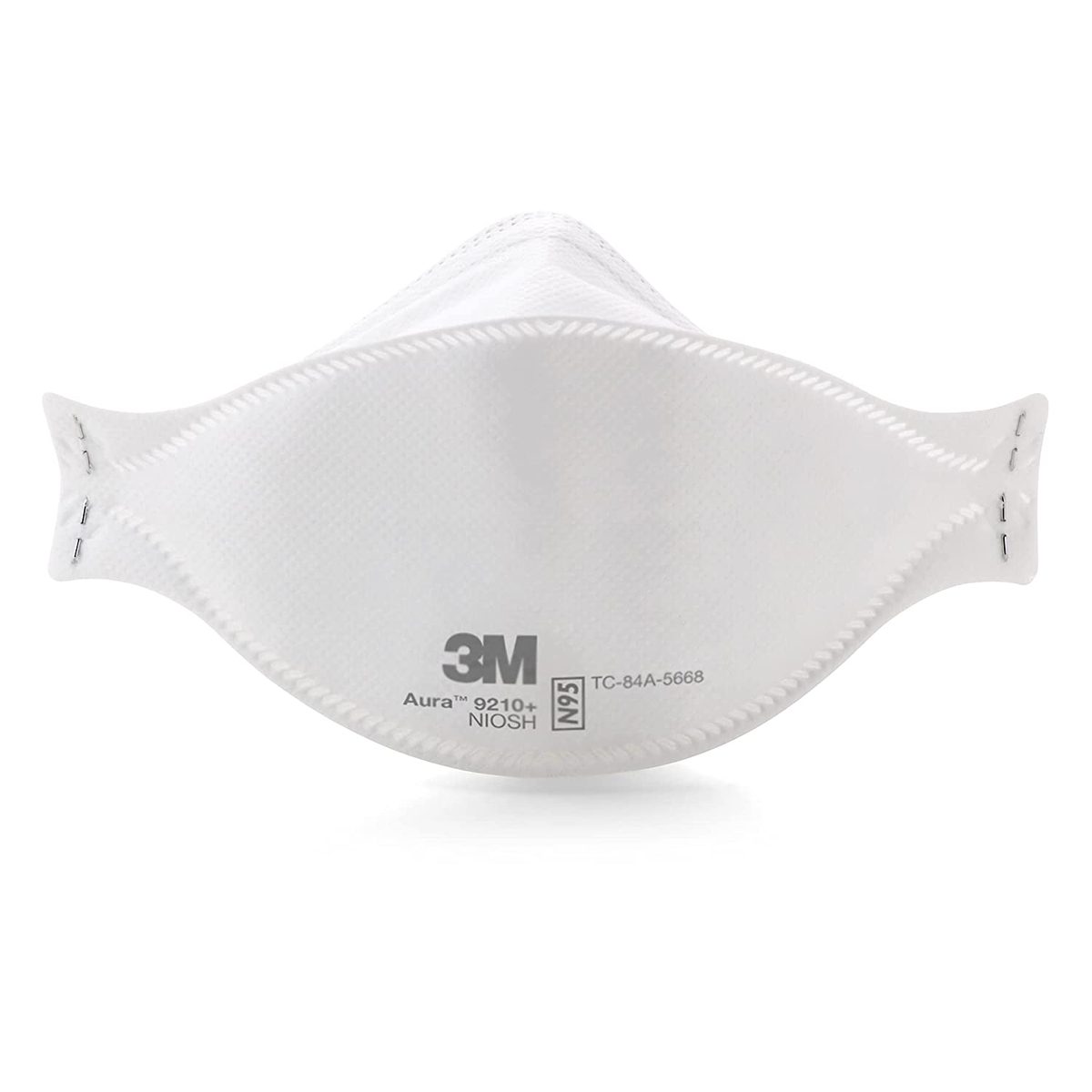 3M Aura 颗粒物呼吸器 9210+，N95，一次性，烟雾，研磨，砂光，锯切，清扫，防尘，装订平折，20/包