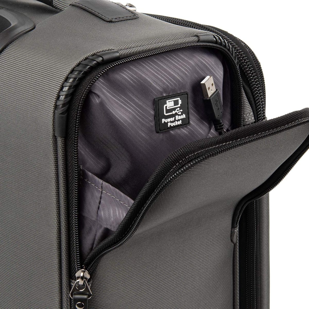 Travelpro Crew Versapack Softside 可扩展直立 2 轮行李箱，男式和女式，钛灰色，随身携带 21 英寸