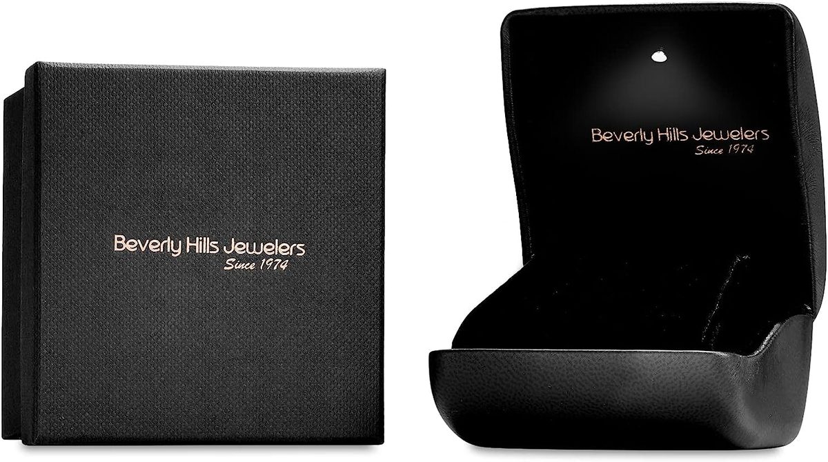 Beverly Hills Jewelers 2 克拉椭圆形莫桑钻订婚戒指镶有 1/4 克拉圆形天然钻石 14K 白金（GH/VS、GH/SI、cttw、DEW）周年纪念定情戒指适合女士尺寸 4 至 11