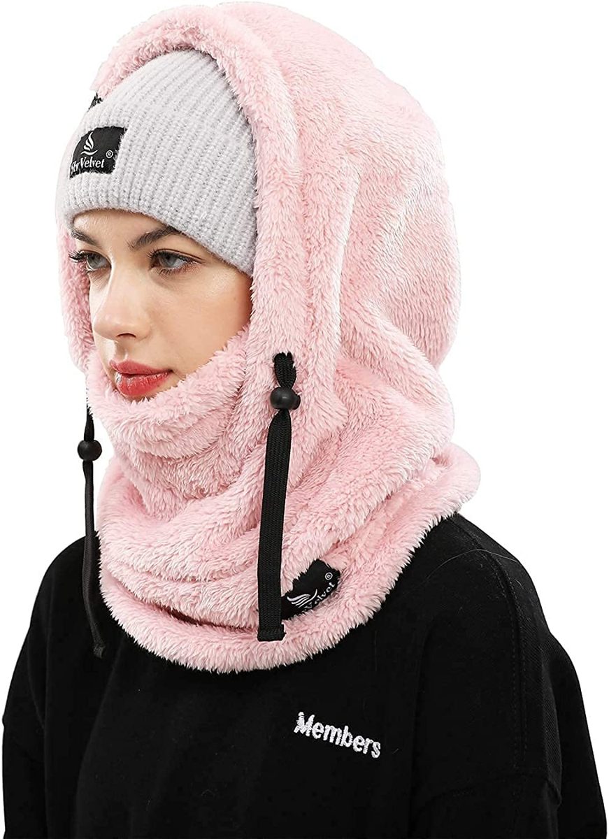Shy Velvet Balaclava 防风冬季面罩，男女抓绒滑雪面罩，保暖面罩帽子围巾