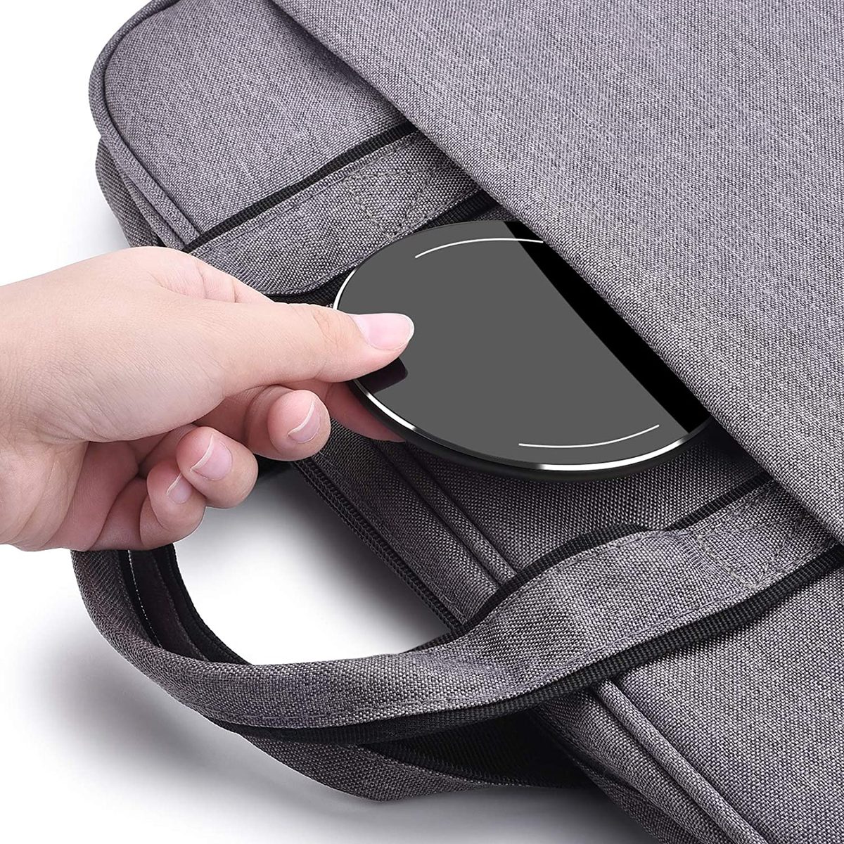 TOZO W1 无线充电器 10W 薄型航空铝合金电脑数控技术快速充电垫黑色（无交流适配器）