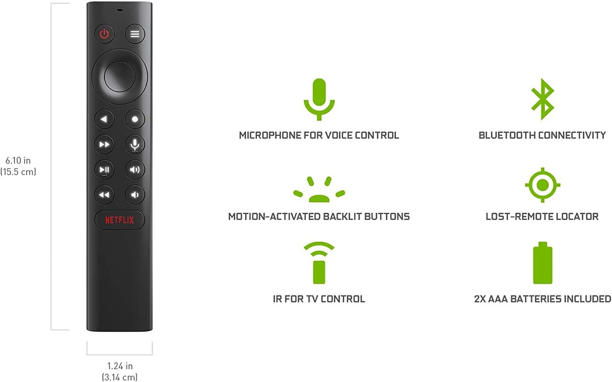 NVIDIA SHIELD Android TV Pro 流媒体播放器； 4K HDR 电影，体育直播，Dolby Vision-Atmos，AI 增强升级，GeForce NOW 云游戏，内置 Google Assistant，与 Alexa 兼容