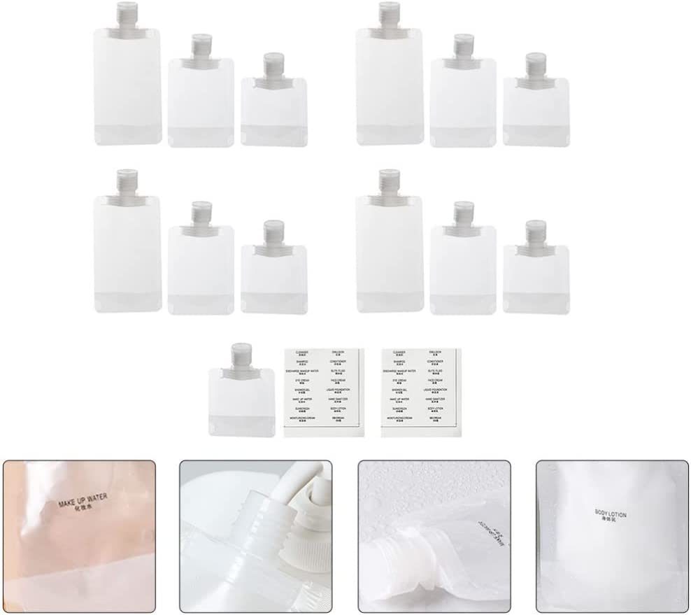 Beaupretty 1 套简单实用精华乳液子袋化妆水样品袋旅行装可填充空挤压袋化妆品