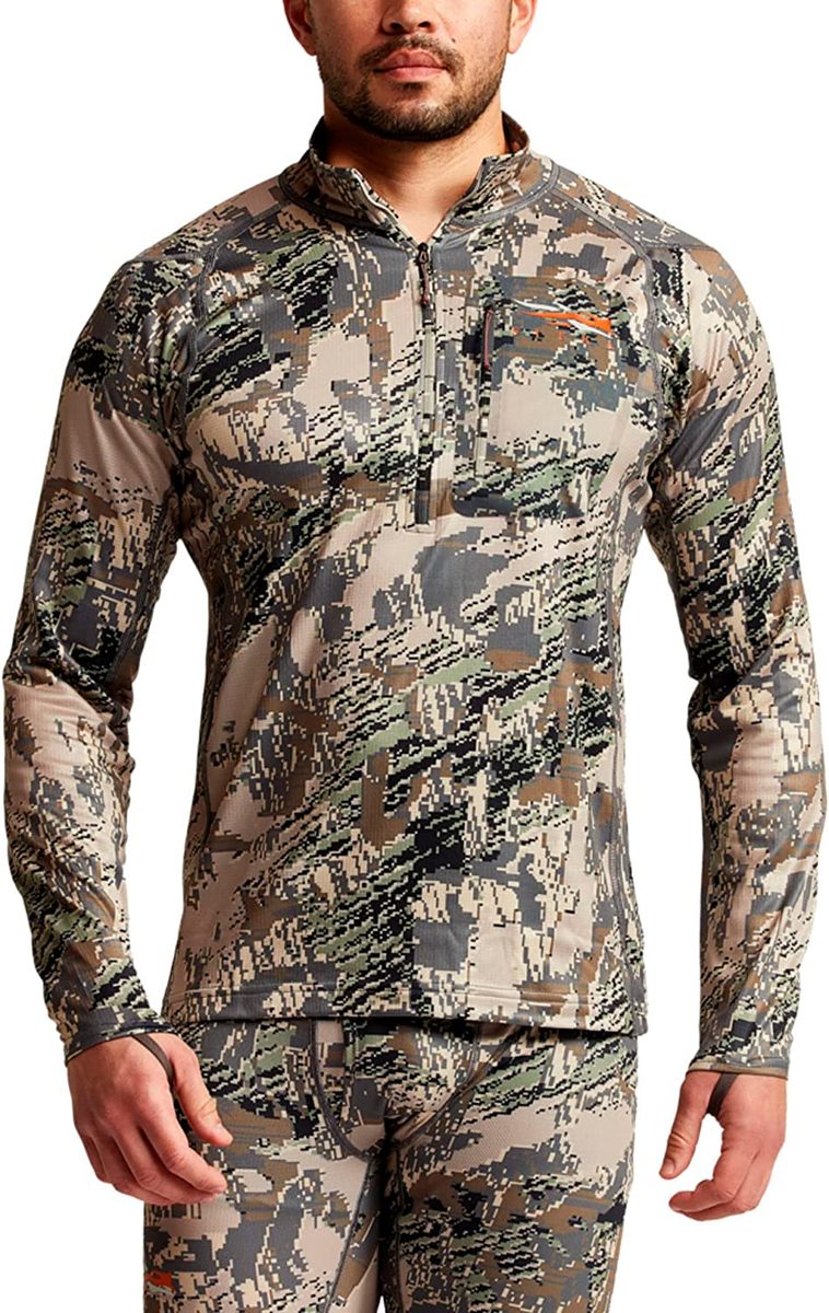 SITKA Gear 男士 Core 中型 Zip-T 长袖狩猎衬衫