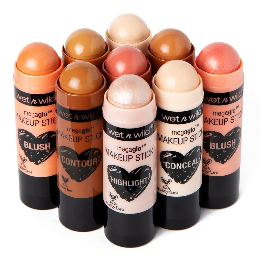 Wet n Wild MegaGlo 遮瑕修容腮红棒，蜜桃臀部 |微光 |腮红化妆多棒|脸颊 |奶油