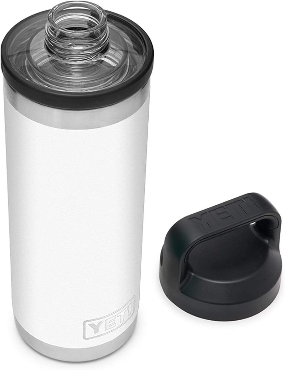 YETI Rambler 18 盎司奶瓶，真空隔热，不锈钢带凸耳盖