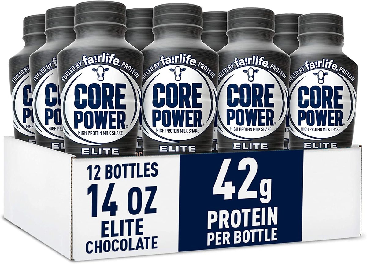 Fairlife Core Power Elite 42 克高蛋白奶昔，锻炼恢复即饮，巧克力，14 液体盎司（12 包）