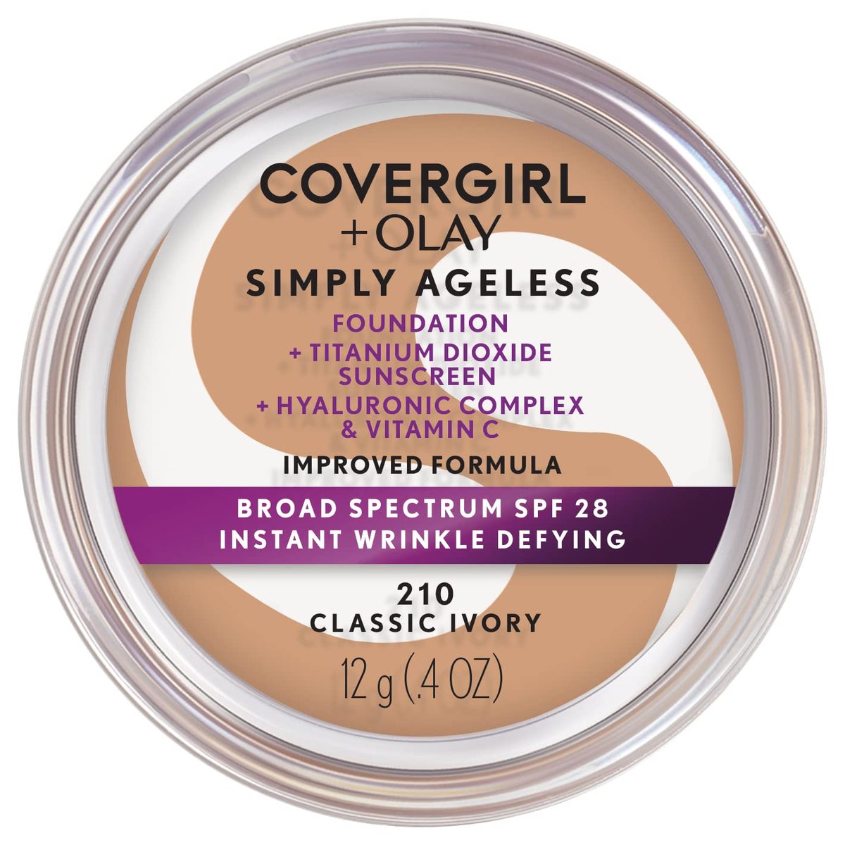 COVERGIRL & Olay Simply Ageless Instant Wrinkle-Defying Foundation, Creamy Natural 0.44 液体盎司（1 件装）