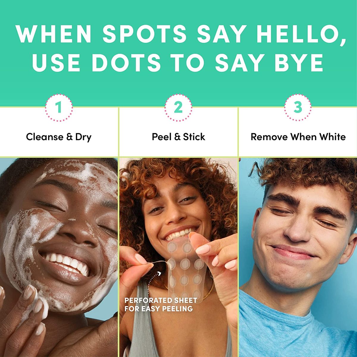 Dots for Spots Pimple Patches for Face - Pack of 24 Hydrocolloid Acne Patch - Invisible Zit Stickers Treatment for Face and Body - 强效、速效、纯素和零残忍韩国护肤
