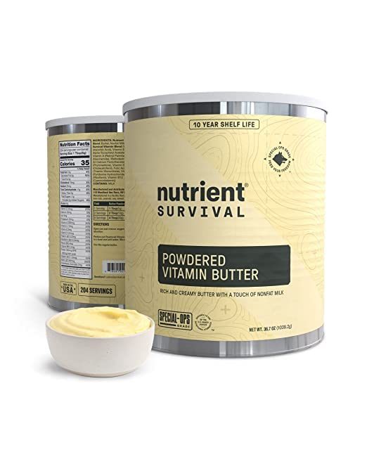 Nutrient Survival Essentials 维生素奶粉、维生素黄油粉、Powdeeze 干燥准备用品和 Emerghelf 稳定期长达 25 年