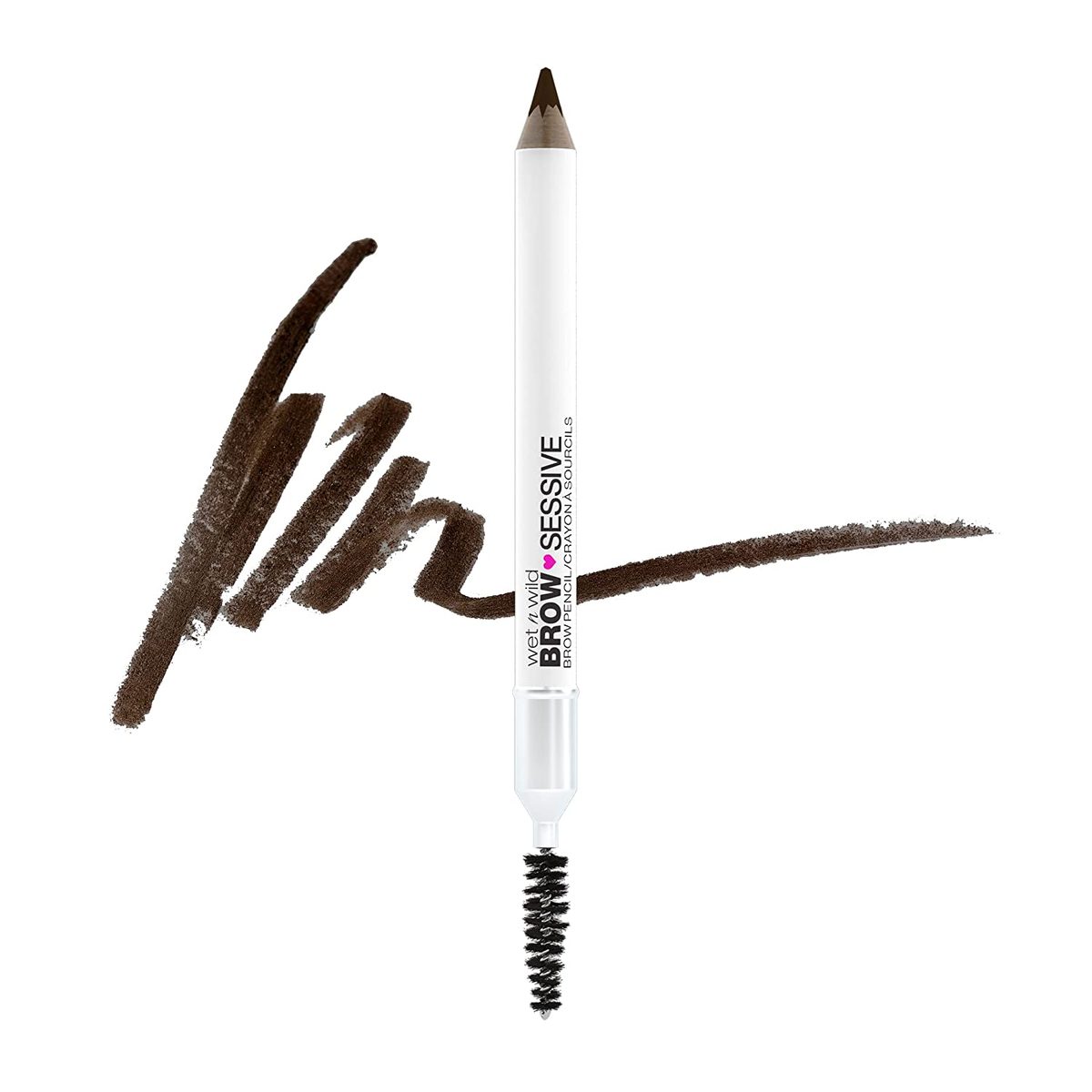 眉笔 By Wet n Wild Brow-Sessive Brow Makeup Pencil<liner Blending Brush, Precise, Fine Tip, Shapes, Defines, Fills, Dark Brown