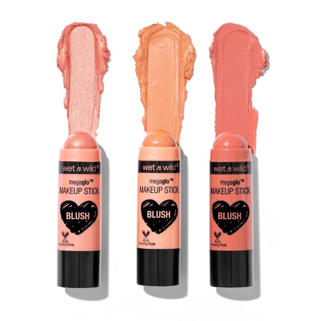 Wet n Wild MegaGlo 遮瑕修容腮红棒，蜜桃臀部 |微光 |腮红化妆多棒|脸颊 |奶油
