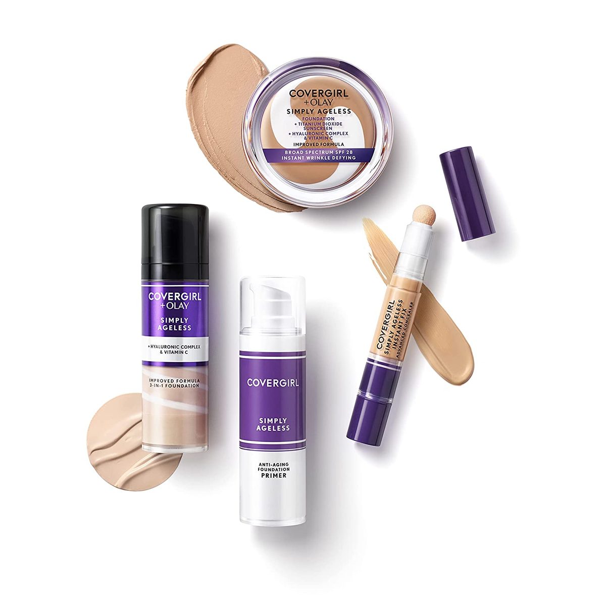 COVERGIRL & Olay Simply Ageless Instant Wrinkle-Defying Foundation, Creamy Natural 0.44 液体盎司（1 件装）