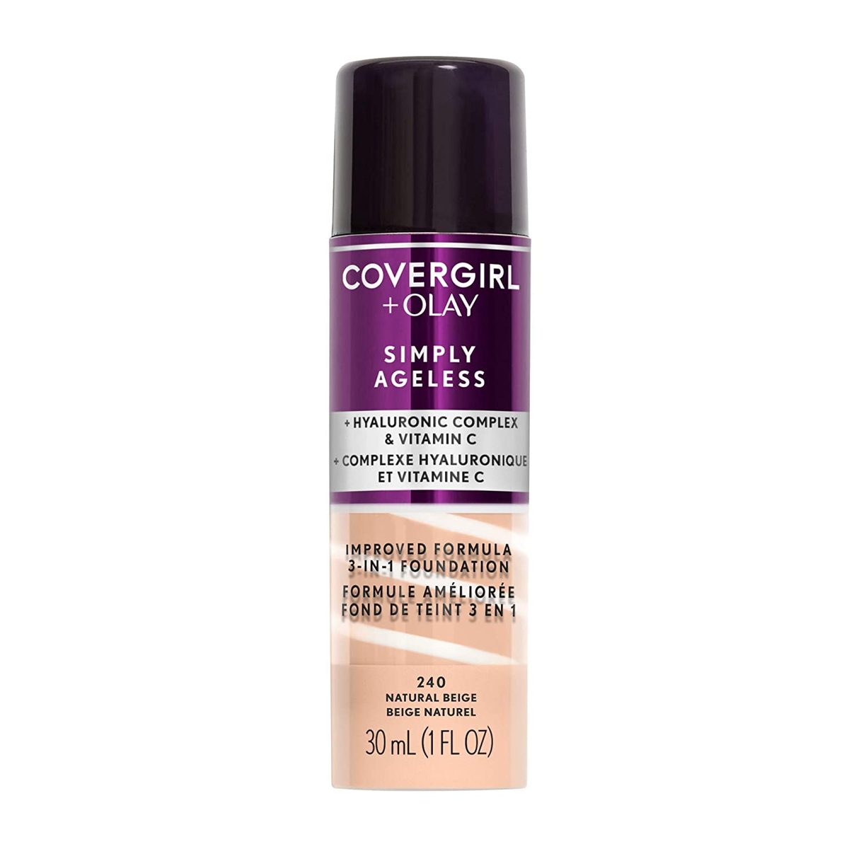 COVERGIRL+OLAY Simply Ageless 3 合 1 粉底液，自然米色