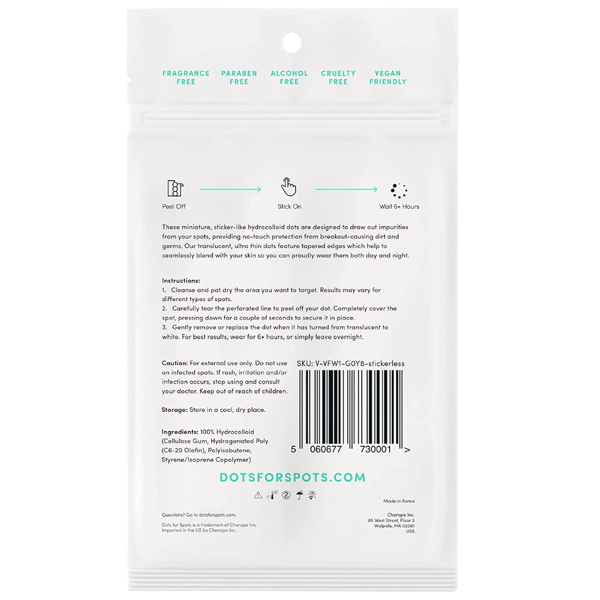 Dots for Spots Pimple Patches for Face - Pack of 24 Hydrocolloid Acne Patch - Invisible Zit Stickers Treatment for Face and Body - 强效、速效、纯素和零残忍韩国护肤