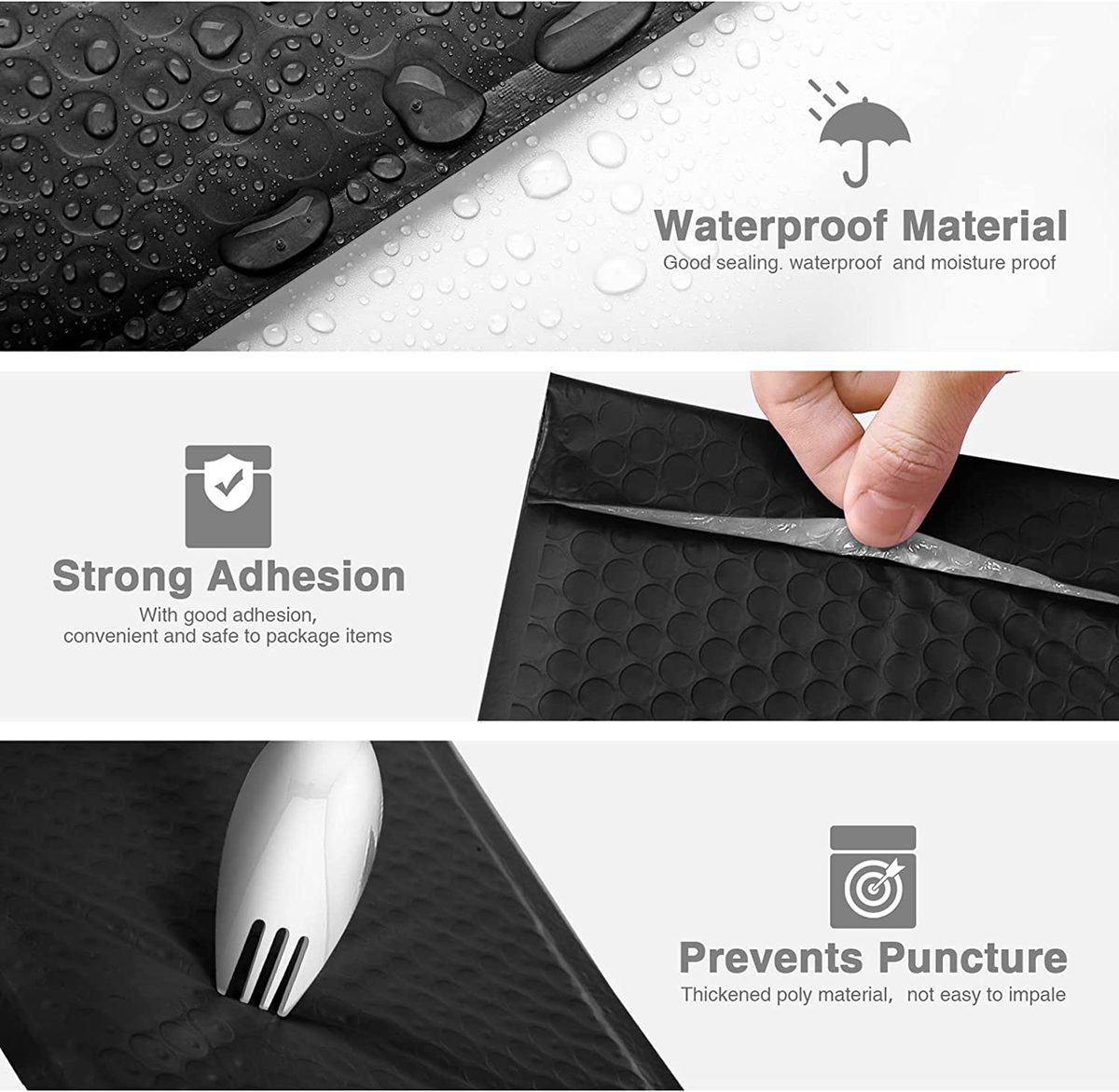 Metronic 100 件装气泡邮筒 6x10 英寸，自封加垫信封，防水气泡信封缓冲塑料气泡邮筒，用于邮寄、运送小型企业用品情人节包装