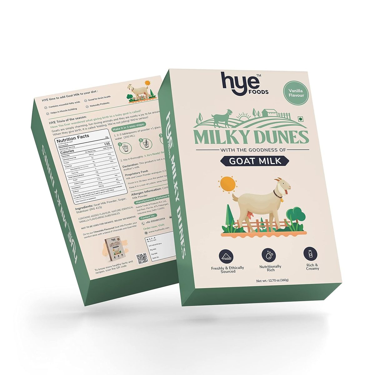 HYE FOODS 牛奶德 |牧场放牧？香草味？ 12.69 盎司（360 克）
