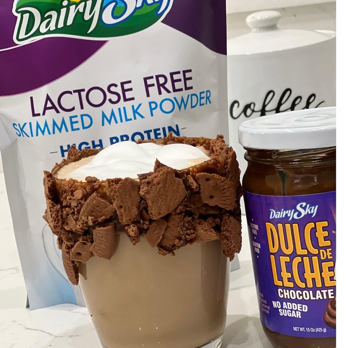 DairySky 牛奶汁 Sabor 巧克力和花边 16 盎司