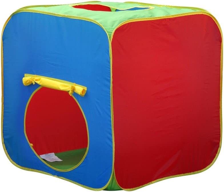 Gigatent Kids Play Tent and Tunnel One Square Cubby - One Dome Crawl Colorful Castle 帐篷，Po Up 儿童游戏屋，适合男孩和女孩玩具，室内和室外使用