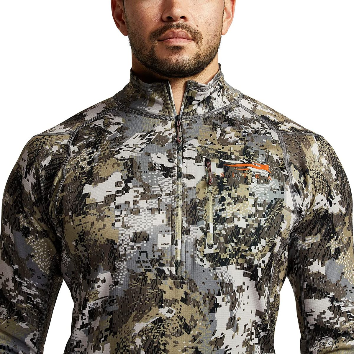 SITKA Gear 男士 Core 中型 Zip-T 长袖狩猎衬衫
