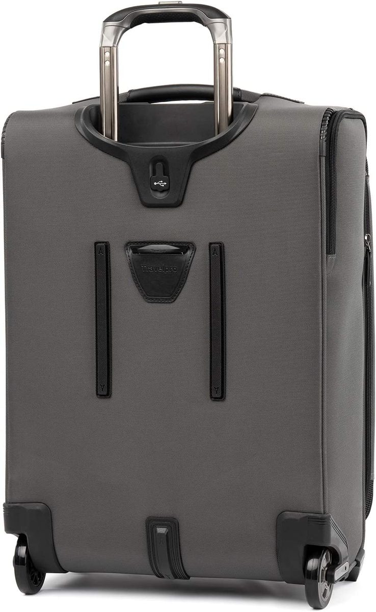 Travelpro Crew Versapack Softside 可扩展直立 2 轮行李箱，男式和女式，钛灰色，随身携带 21 英寸