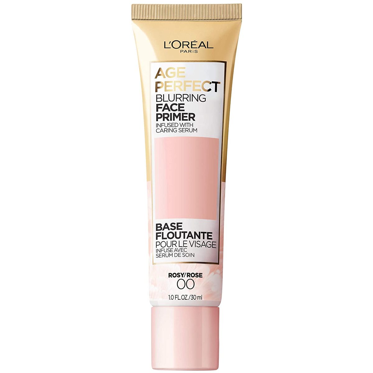 L'Oreal Paris Age Perfect Blurring Face Primer，注入护理精华液，1 液量。盎司。