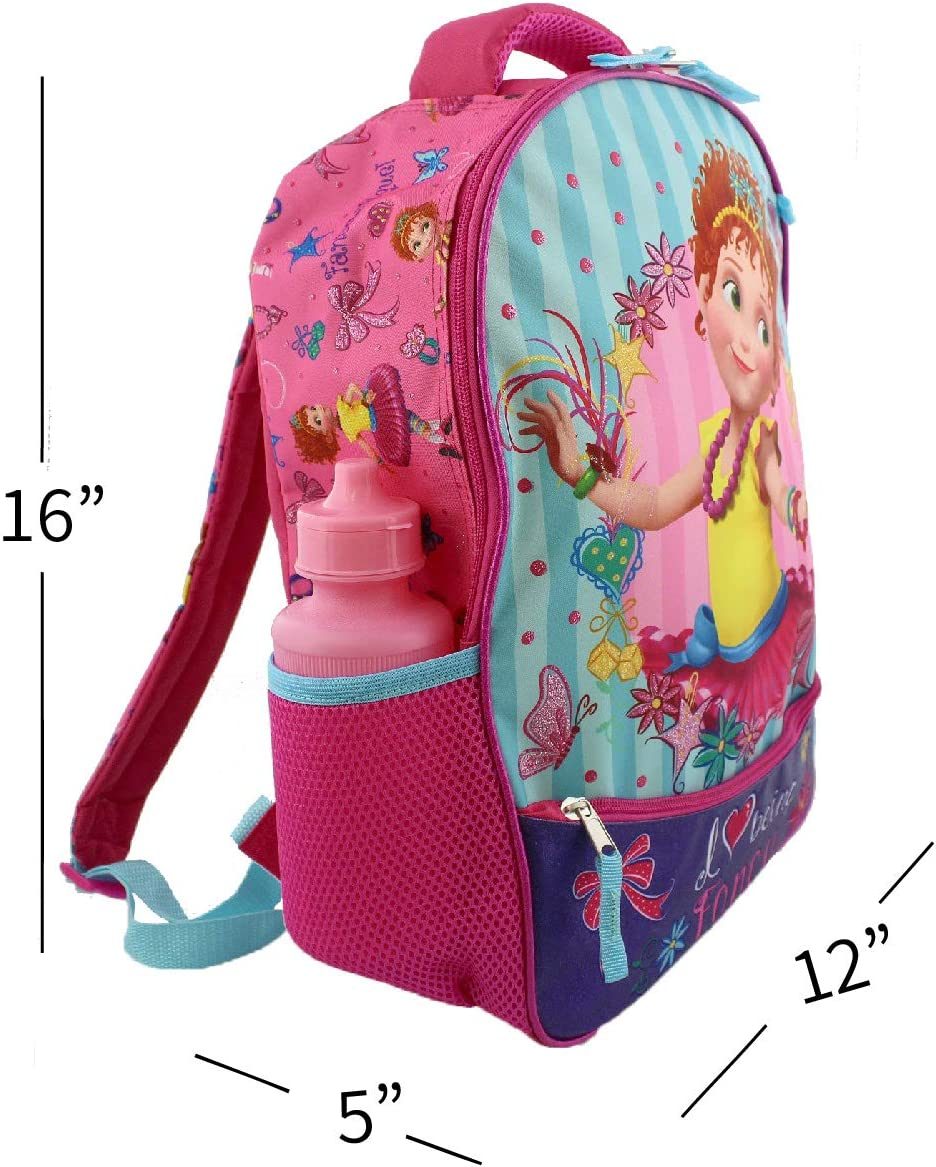 Fancy Nancy Girls 5 件套背包和零食袋学校套装（均码，粉色/蓝色）