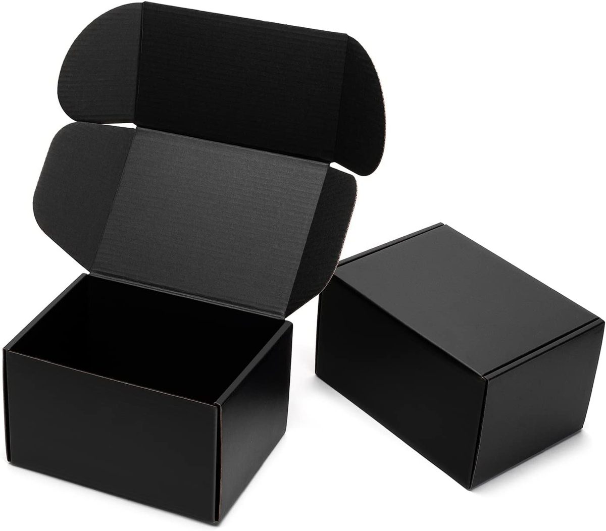 Timirog 9x6.5x2 英寸黑色运输箱 25 个装 - 小型企业瓦楞纸板邮寄箱，标签锁定文学邮寄包装用品，用于包装文摘大小的书籍礼品工艺 DVD