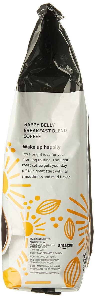亚马逊品牌 - Happy Belly 早餐混合咖啡粉，轻度烘焙，32 盎司