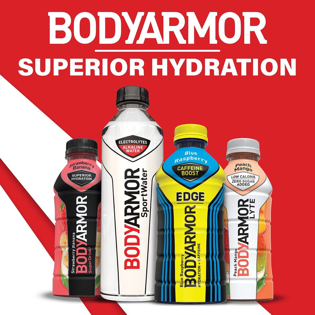 BODYARMOR LYTE 运动饮料低热量饮料，蓝莓石榴，含维生素的天然香料，富含钾的电解质，非常适合运动员，16 液体盎司（12 件装）