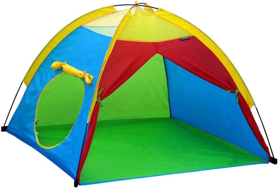 Gigatent Kids Play Tent and Tunnel One Square Cubby - One Dome Crawl Colorful Castle 帐篷，Po Up 儿童游戏屋，适合男孩和女孩玩具，室内和室外使用