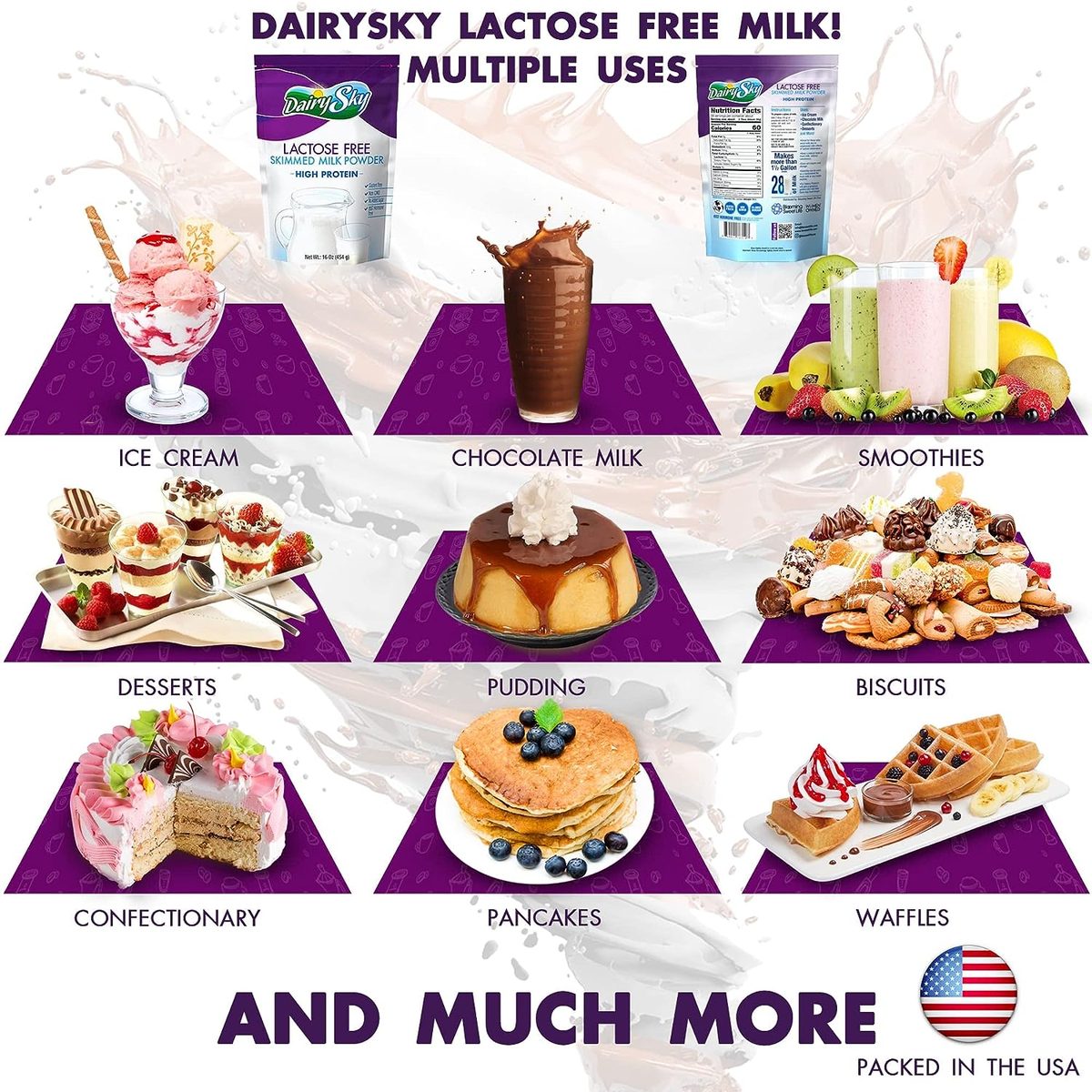 DairySky 牛奶汁 Sabor 巧克力和花边 16 盎司