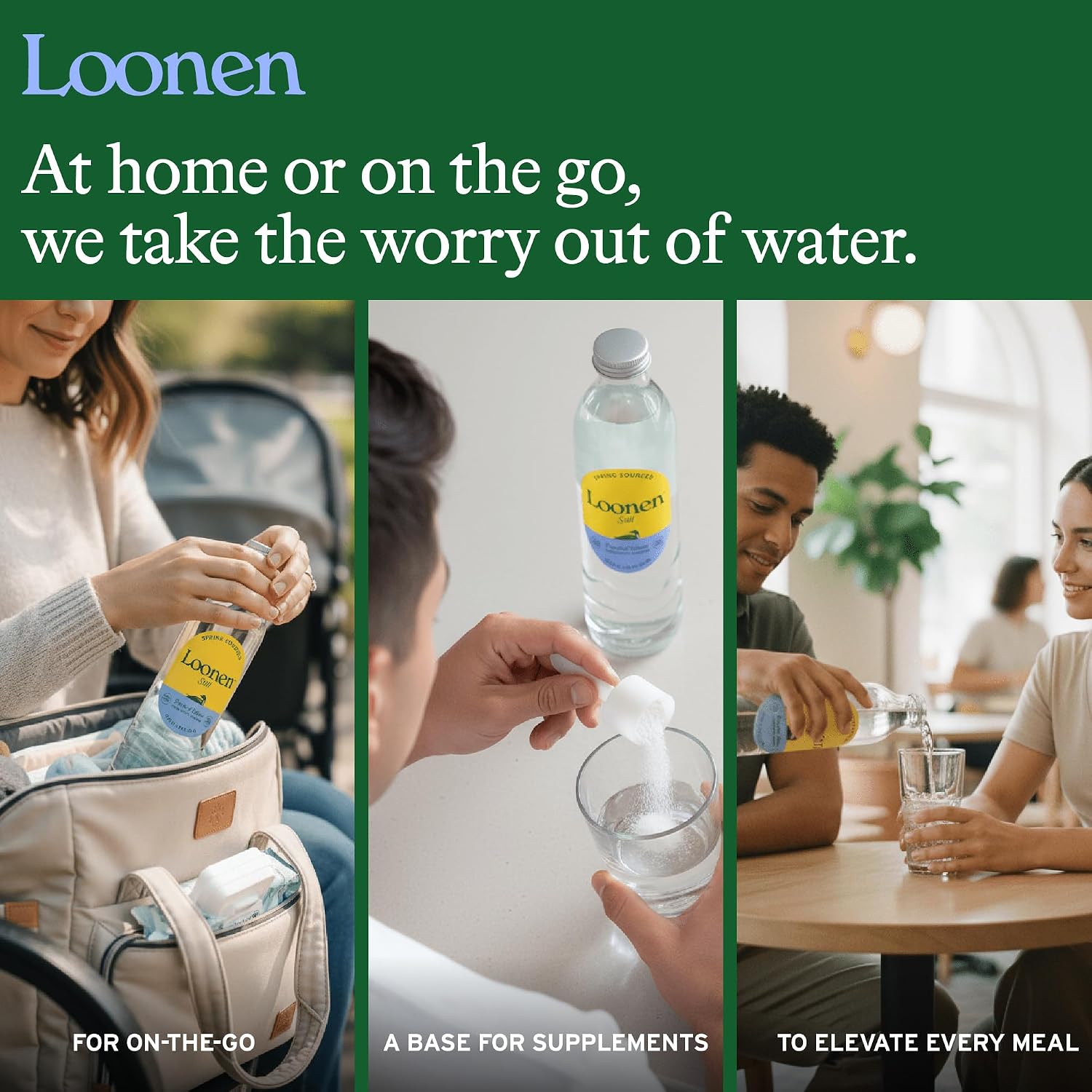 Loonen Spring来源的苏打水，玻璃瓶装高碳酸，矿物质，镁，钾，钙，钠，不含PFAS，不含塑料，NSF认证，美国制造，每包6750mL