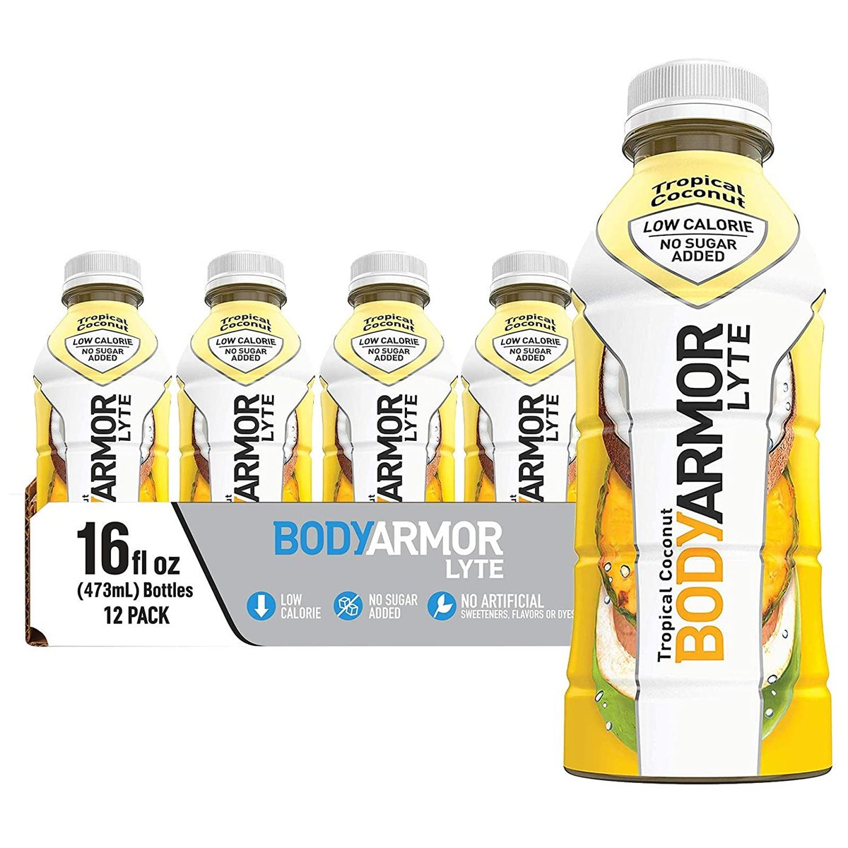 BODYARMOR LYTE 运动饮料低热量运动饮料，火龙果浆果，含维生素的天然香料，富含钾的电解质，非常适合运动员，16 液体盎司（12 件装）