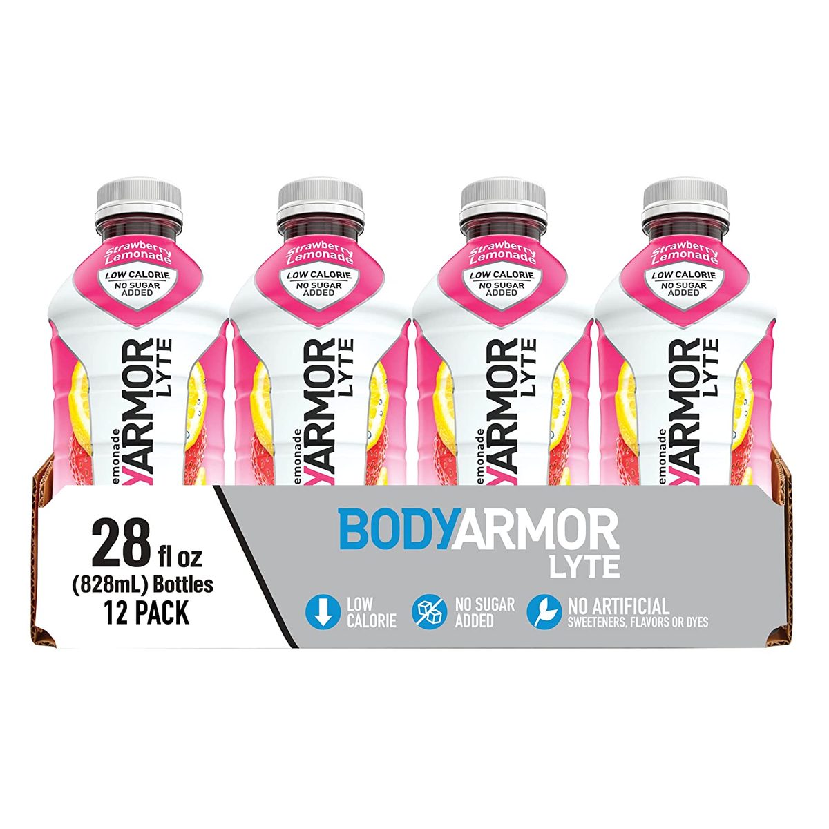 BODYARMOR LYTE 运动饮料低热量运动饮料，火龙果浆果，含维生素的天然香料，富含钾的电解质，非常适合运动员，16 液体盎司（12 件装）