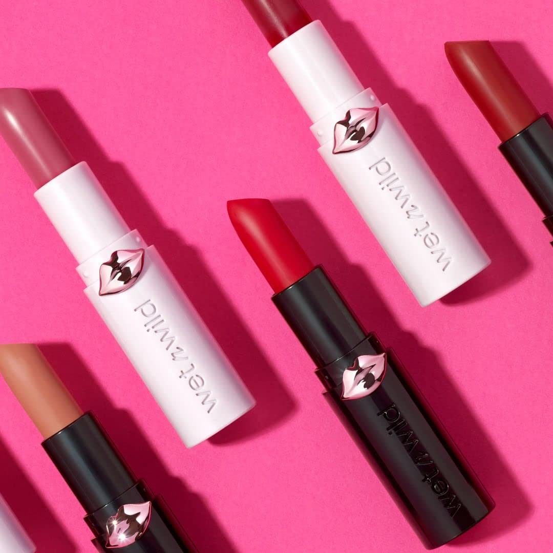 wet n wild<lipstick Mega Last High-Shine<lipstick<lip Color Makeup, Rosé And Slay 润唇膏