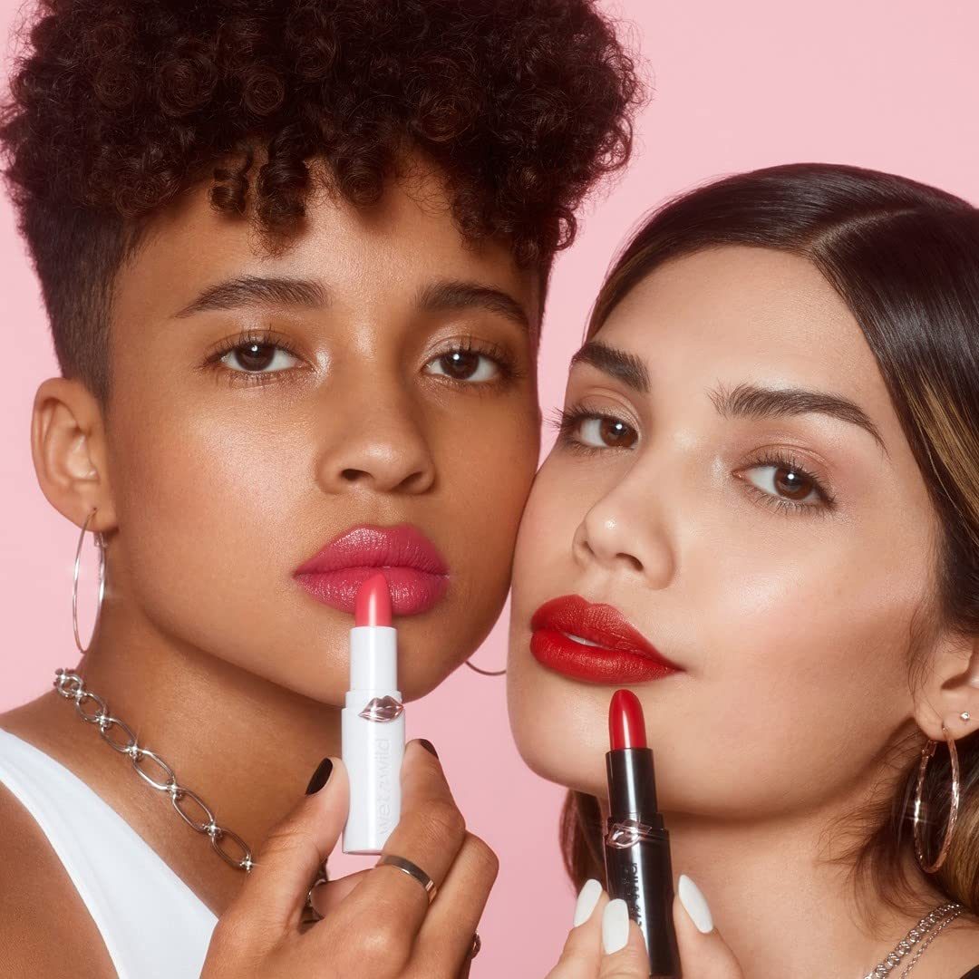 wet n wild<lipstick Mega Last High-Shine<lipstick<lip Color Makeup, Rosé And Slay 润唇膏