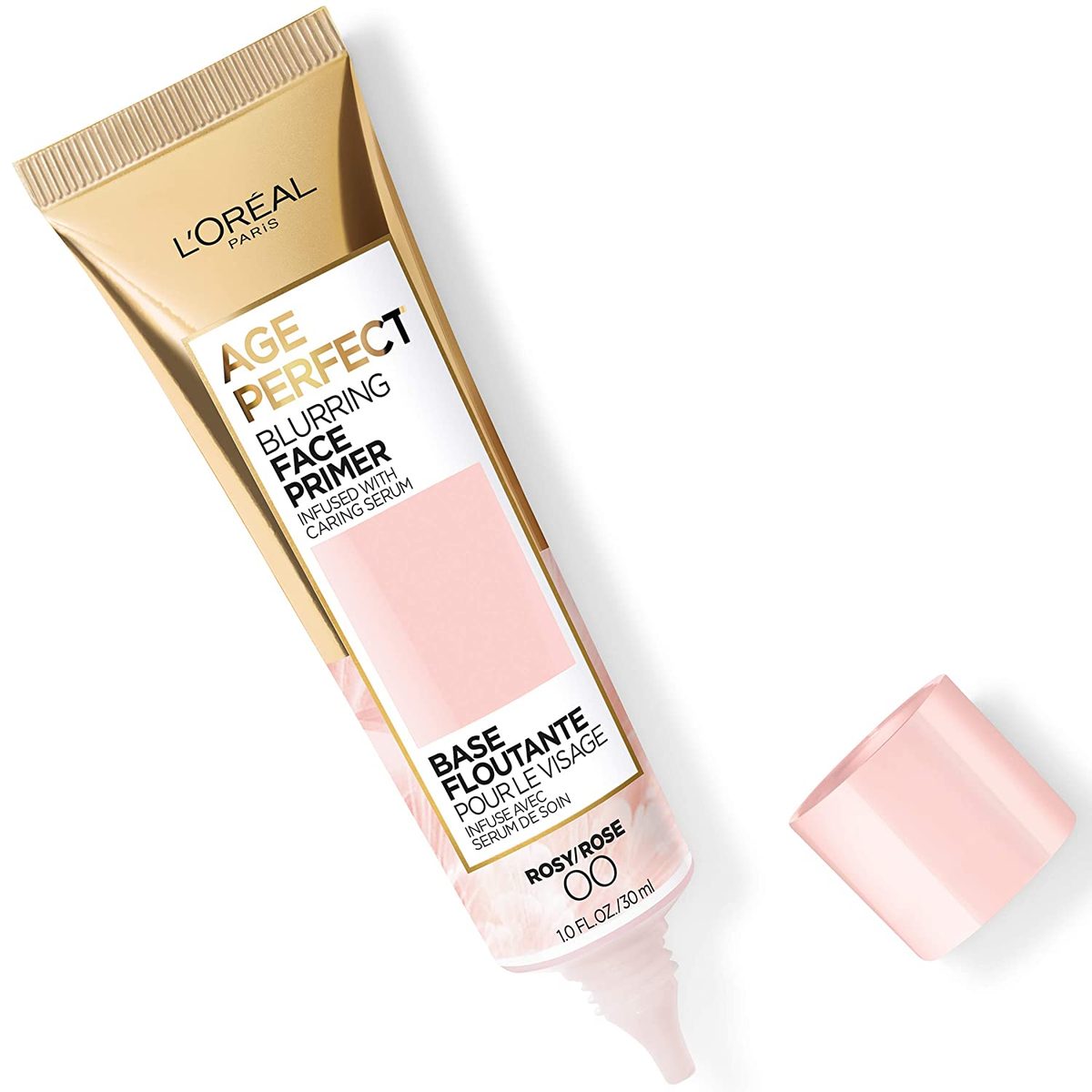 L'Oreal Paris Age Perfect Blurring Face Primer，注入护理精华液，1 液量。盎司。