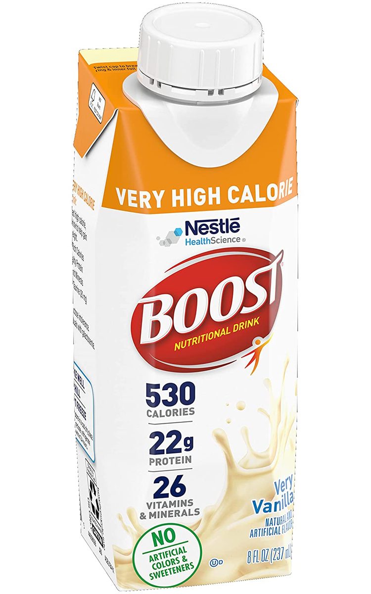 Boost 极高卡路里营养饮料，非常香草味，8 液体盎司（12 包）