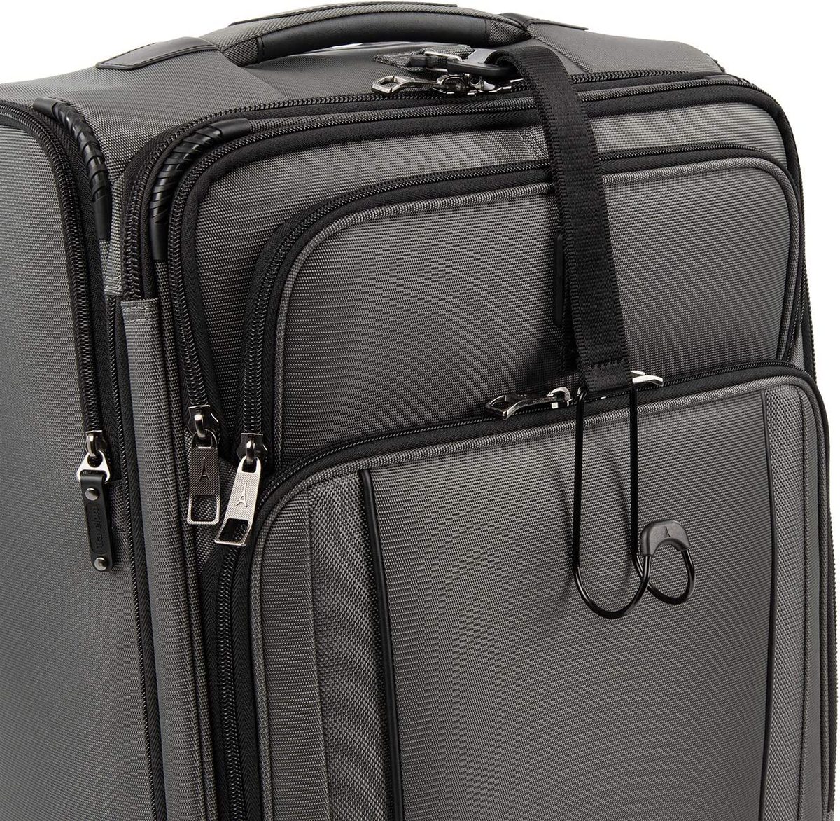 Travelpro Crew Versapack Softside 可扩展直立 2 轮行李箱，男式和女式，钛灰色，随身携带 21 英寸